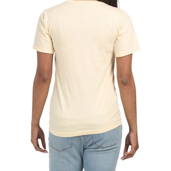 Life Clothing Co womens EQUALITY T Shirt Top size Medium Yellow 100% Cotton Knit - Picture 2 of 4
